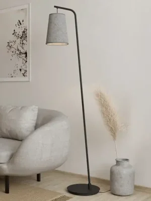 Stojací lampa Alsager s plstěným stínidlem Koupit Online