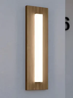 Časově Omezené Venkovní nástěnné svítidlo Bitetto LED, plast, vzhled dřeva