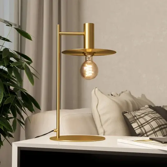 Stolní lampa Escandell z kartáčované mosazi Omezená Nabídka