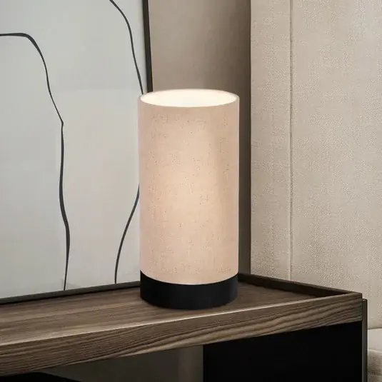 Stolní lampa Feniglia lněné stínidlo přírodní Horká Nabídka
