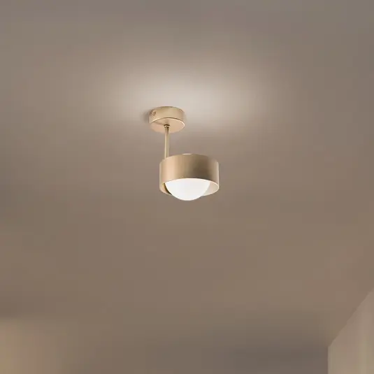 Stropní světlo Mado, opálové sklo/mosaz, jednožárovkové Akční Cena