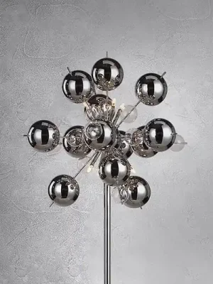 Stojací lampa Wakusei chrom Vysoce Kvalitní