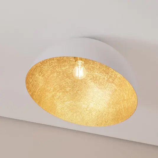 Top Prodej Stropní světlo Sfera, Ø 50 cm, bílá/zlatá