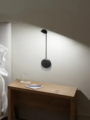 Hit Sezóny Vibia Pin 1680 LED nástěnné světlo, 39 cm, černé