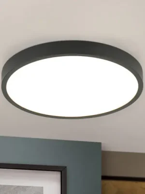 Sezónní Sleva Stropní svítidlo Bully LED v černé barvě, 3 000 K, Ø24cm