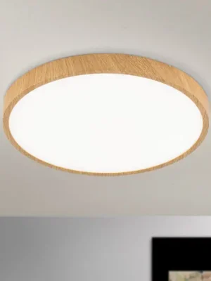 Jen Po Omezenou Doba LED stropní svítidlo Bully, vzhled dřeva, Ø 28 cm