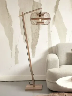 Sleva GOOD & MOJO Stojací lampa Hokkaido, 150 cm, přírodní barva