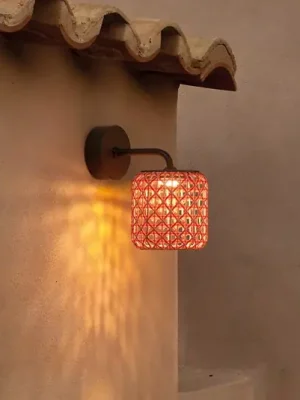 Tovární Cena Venkovní nástěnné svítidlo Bover Nans A LED, červené, Ø 16,7 cm
