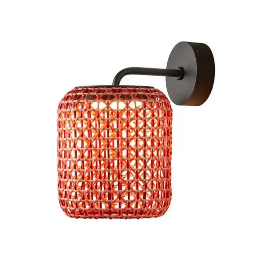 Výhodná Nabídka Venkovní nástěnné svítidlo Bover Nans A LED, červené, Ø 21,6 cm