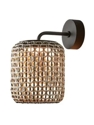 Novinka Venkovní nástěnné svítidlo Bover Nans A LED, hnědé, Ø 21,6 cm