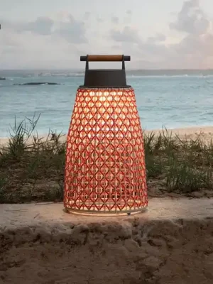 Bover Nans M/49/R akumulátorová stolní lampa pro venkovní použití, červená Akční Nabídka