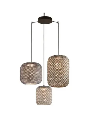 Bover Nans S/3L LED závěsné světlo 3 zdroje hnědá Speciální Cena