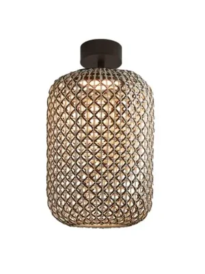 Originální Venkovní stropní svítidlo Bover Nans PF/31.2 LED, hnědá barva
