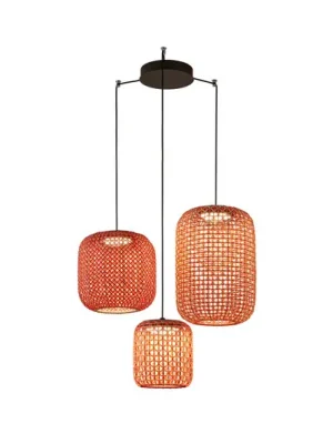 Nízká Cena Bover Nans S/3L LED závěsné světlo 3zdroje červená