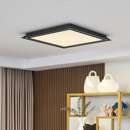 Stropní svítidlo Lucande LED Leicy, černé, 64 cm, RGB, CCT Finální Výprodej