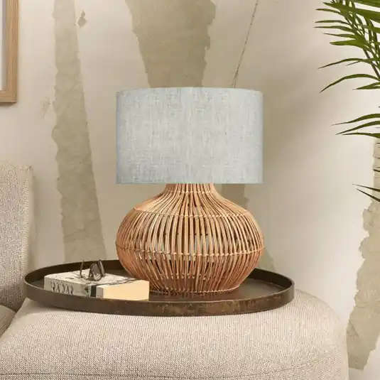 Top Prodej GOOD & MOJO Stolní lampa Kalahari 32cm světlé plátno