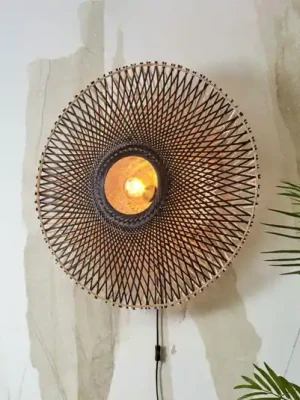 GOOD & MOJO Kalimantan stěna, černá/přírodní, Ø 87 cm Tovární Cena