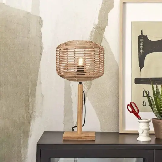 GOOD & MOJO Tanami stolní lampa, 40 cm, přírodní Aktuální