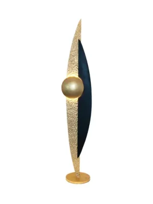 Ověřený LED stojací lampa La Presa, zlatá/černá/hnědá