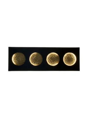 LED nástěnné světlo Fasi Della Luna, černá/zlatá Značkový