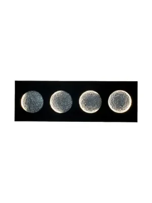 Jen Po Omezenou Doba LED nástěnné světlo Fasi Della Luna černá/stříbrná
