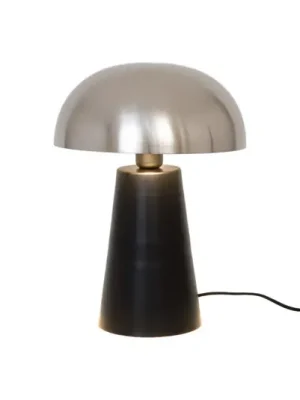Stolní lampa Fungo, svítí dolů, černá/stříbrná Aktuální