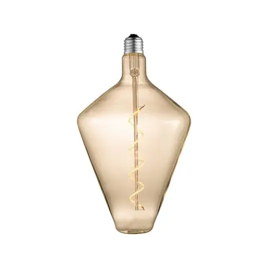 Cenový Hit LED žárovka Lucande, E27, Ø15cm, 4W, 2700K, jantarová