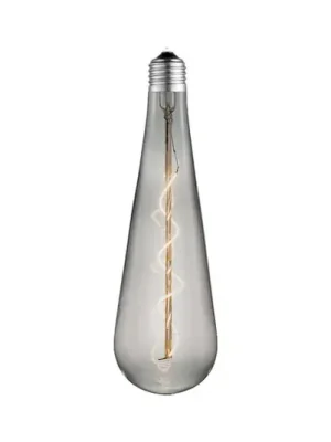 Akční Nabídka LED žárovka Lucande tvar kapky, E27, 4 W, kouřová, Ø 9 cm, 1800 K