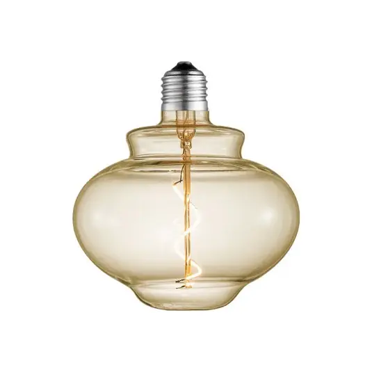 Pouze Dnes LED žárovka Lucande ve tvaru zvonu, E27, 4 W, jantarová, Ø 16 cm, 2700 K