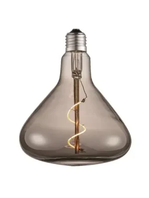 Horká Nabídka LED žárovka Lucande ve tvaru trychtýře, E27, 4 W, kouřová, Ø 14 cm, 1800 K