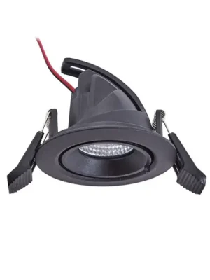 Arcchio Harcos LED stropní svítidlo, černé, Ø 8 cm, 4 000K Víkendová Akce