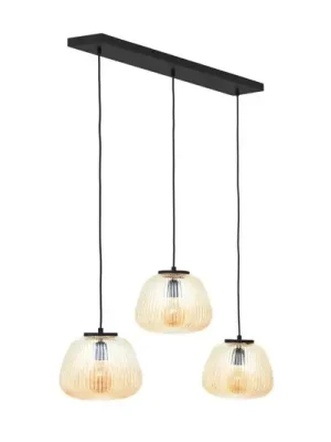 Závěsná lampa Kaizen, délka 105 cm, jantarová, 3 světla, sklo Super Cena