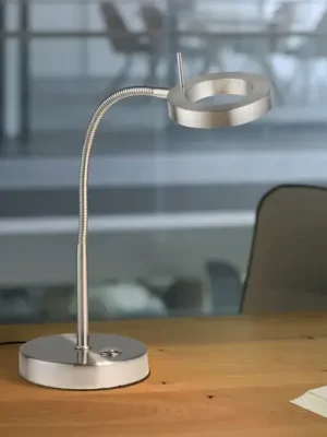 Bezpečná Platba LED stolní lampa Hensko s ohebným ramenem, stmívač