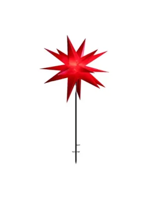 Autentický Sterntaler LED hvězda IP44 stojan Ø 100 cm červená