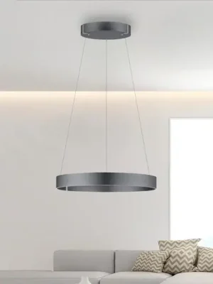 Závěsné světlo LED PURE E-Clipse, mystic grey, Ø 70 cm, CCT Rychlé Dodání