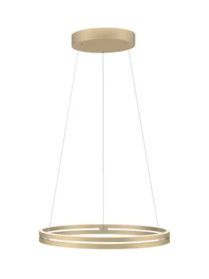 Závěsné LED světlo PURE E-Loop, slonová kost a zlato, Ø 70 cm, hliník, CCT Levný