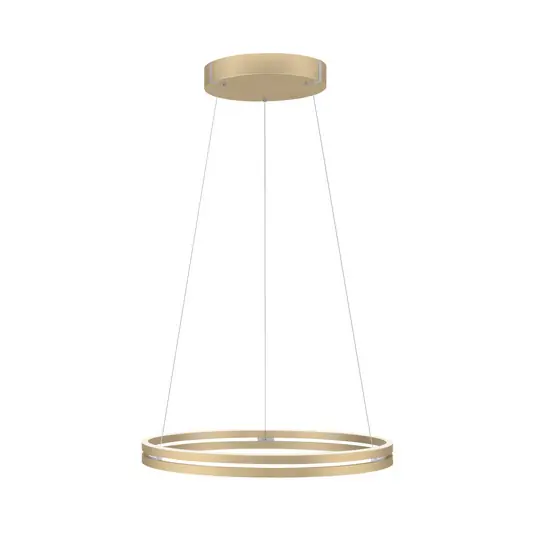 Závěsné LED světlo PURE E-Loop, slonová kost a zlato, Ø 70 cm, hliník, CCT Levný