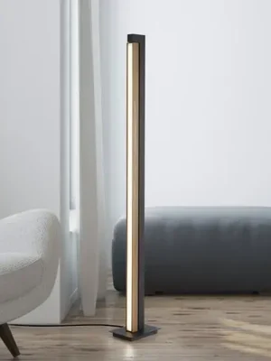 LED stojací lampa PURE Lines, černá, dřevo, dálkové ovládání, 140 cm Odeslání Ihned