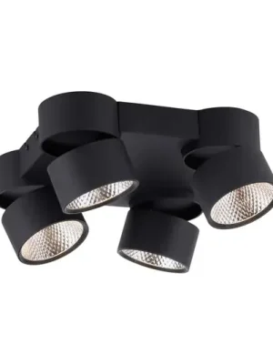 Tovární Cena LED stropní svítidlo PURE NOLA, čtyřžárovkové, černé