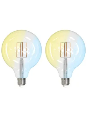Cenově Výhodný LUUMR Smart LED žárovky sada 2 E27 G125 7W čiré Tuya