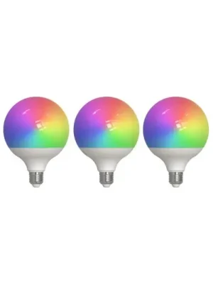 LUUMR Smart LED, 3, E27, G125, 9W, RGBW, CCT, matný, Tuya Ověřený