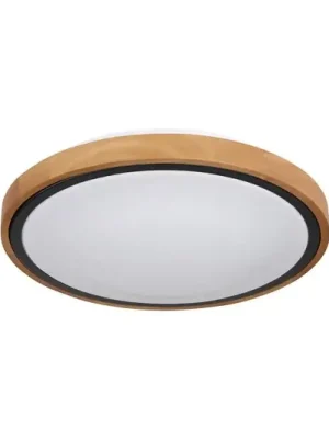 Stropní svítidlo Bruno LED s dřevěným rámem CCT Ø 30 cm Nová Kolekce