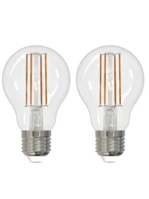 Akční Nabídka LED žárovka E27 8W čirá 2 700K stmívatelná sada 2 kusů