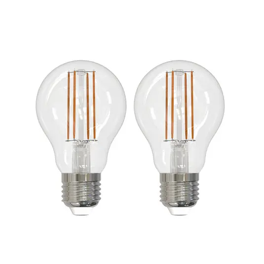 Akční Nabídka LED žárovka E27 8W čirá 2 700K stmívatelná sada 2 kusů
