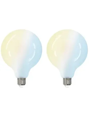 Koupit Online LUUMR Smart LED žárovka 2ks E27 G125 7W CCT matná Tuya