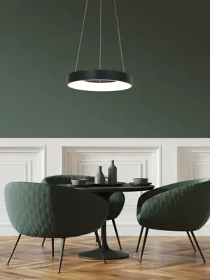 Expresní Doručení LED závěsné světlo Ringlede Ø 48 cm černá