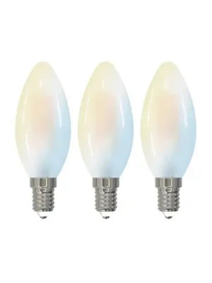 Ověřený LUUMR Chytrá LED žárovka s kapkami sada 3 žárovek E14 4,2W CCT čirá Tuya