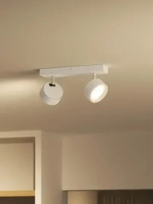 Omezená Nabídka Philips Bracia LED stropní bodové osvětlení dvouramenné, bílé