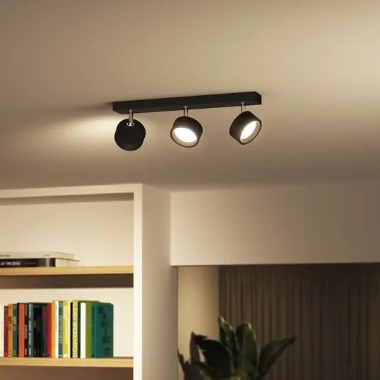 Philips Bracia LED stropní bodové osvětlení se třemi žárovkami, černé Odeslání Ihned