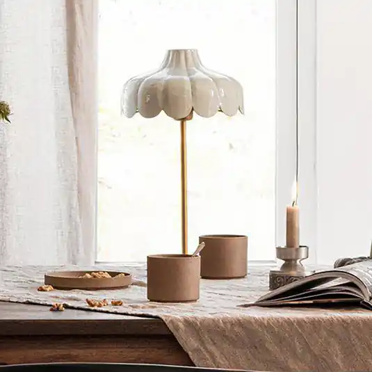 PR Home Wells stolní lampa béžová/zlatá Cenový Hit